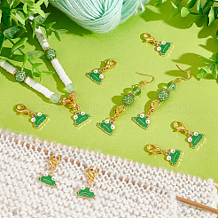 Подвеска в виде лягушки из сплава эмали с замком маркеры петель&nbsp;HJEW-AB00061