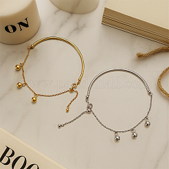 2шт 2-х цветные браслеты из нержавеющей стали с цепочкой&nbsp;BJEW-GO0002-02