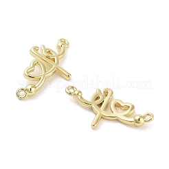 Покрытие стойки латунные подвески в форме сердца&nbsp;KK-Z064-30G