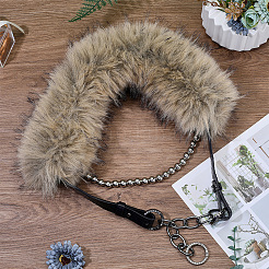 Цепочные ремни из искусственного меха и искусственной кожи&nbsp;AJEW-WH20072-55A-01