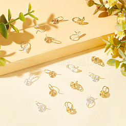 60 шт. 2-х цветные латунные спиральные серьги-клипсы для женщин&nbsp;FIND-DC0001-85