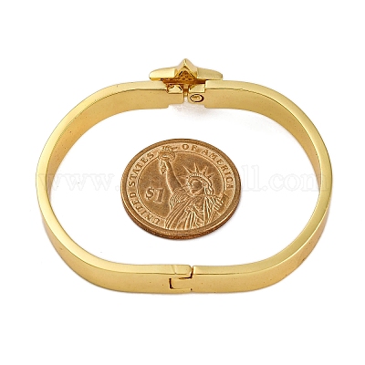 Браслеты с подвесками из латуни с микропаве из кубического циркония BJEW-H624-06A-G-1