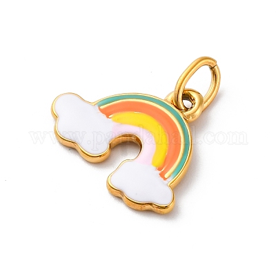 Подвески из нержавеющей стали 304 с эмалью&nbsp;STAS-I331-05G-03-1