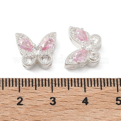 Латунные бусины в форме бабочки&nbsp;KK-C168-07S-1