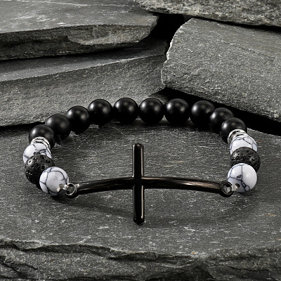 Природные обсидиана бисером браслеты простирания TE5719-4-1