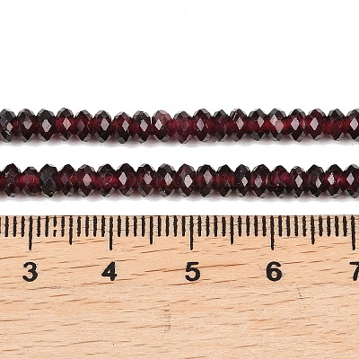Гранат природный бисер нитей&nbsp;G-B175-A03-2x4mm-1