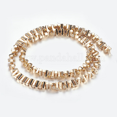 Немагнитные синтетический гематит бисер пряди&nbsp;G-P338-24A-3x6mm-KCG-1