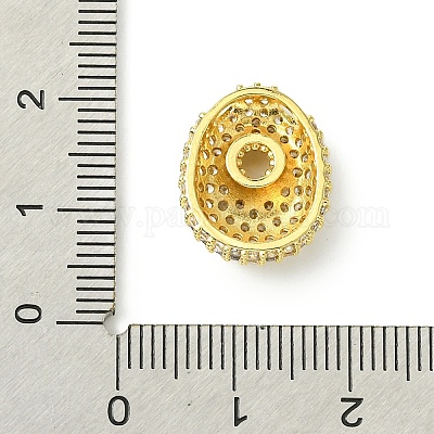 Подвески из латуни с покрытием из прозрачного кубического циркония KK-S378-01G-O-1