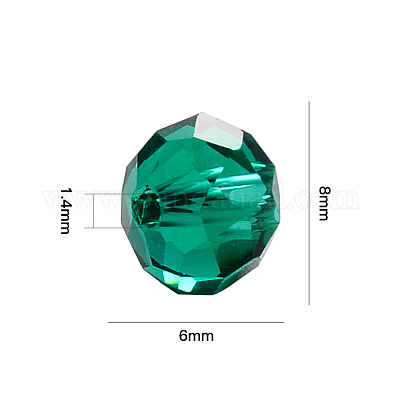 Прозрачные стеклянные бусины&nbsp;FPDL-S015-04C-01-B-1