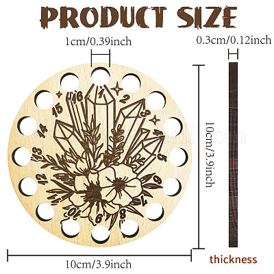 16-позиционные деревянные лотки для хранения ниток для вышивания&nbsp;TOOL-WH0056-033-1