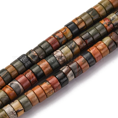 Натуральная полихромная яшма/камень Пикассо/нити бус из яшмы Пикассо&nbsp;G-Z006-C42-1