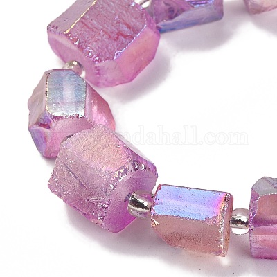 Гальванические природный кварц бисер пряди G-G767-02-19-1