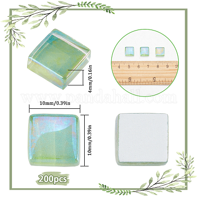 200шт стеклянные кабошоны&nbsp;GLAA-SP0001-14A-1