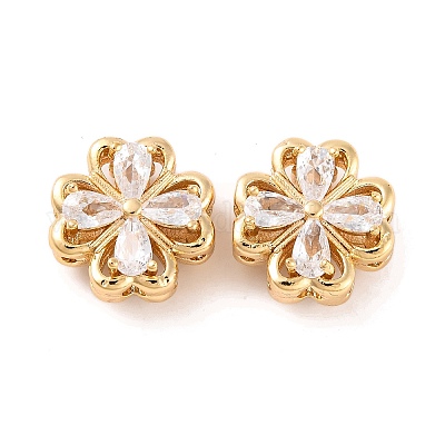 Латунные микропаве из прозрачного кубического циркония KK-S389-21G-1