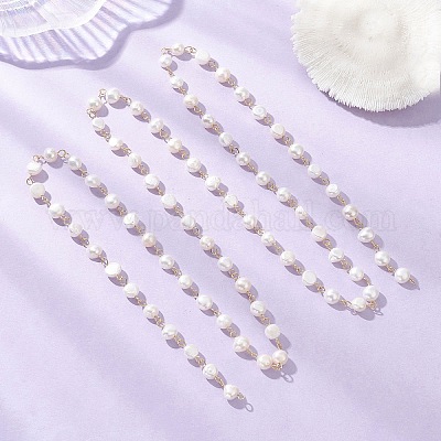 Цепочки из натурального культивированного пресноводного жемчуга&nbsp;AJEW-JB01585-02-1