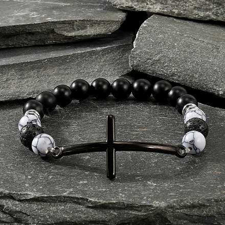 Природные обсидиана бисером браслеты простирания TE5719-4-1