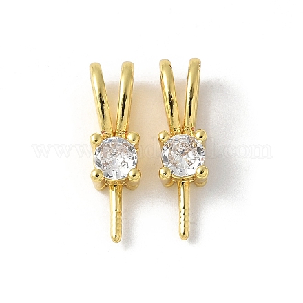 Латунные микропроволочные кубические циркониевые подвески KK-D324-41G-1