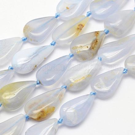 Натуральный голубой кружевной агат бисер нитей G-K202-13A-1