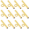 30Pcs Steel Tube Bead, Brooch to Necklace Converter, Golden, 6x15x2mm, Hole: 2.3mm