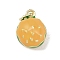 Brass Enamel Pendants, Golden, Hamburger, 12x10x9.5mm, Jump Ring: 5x0.8mm, Inner Diameter: 3.2mm