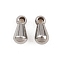 201 Stainless Steel Charms, Teardrop, Stainless Steel Color, 6x3mm, Hole: 1mm