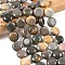 Natural Picasso Jasper Beads Strands, Flat Round, 15~15.5x6mm, Hole: 0.8~1mm, about 26pcs/strand, 15.55~15.71 inch(39.5~39.9cm)