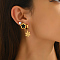 3 Pairs Stainless Steel Stud Earring & Hoop Earring Sets, Star & Snowflake, with Rhinestone, Golden, 15~30x7~13mm