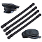 PU Leather Hat Band for Cowboy Hat, Adjustable Hat Strap Belt, Black, 285~495x14.5~19.5x7.5mm, Hole: 2mm