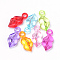 Transparent Acrylic Pendants, Lip, Mixed Color, 25.5x11x5mm, Hole: 3mm, about 700pcs/500g