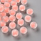 Transparent Acrylic Beads, Frosted, Bead in Bead, Pumpkin, Salmon, 11x11.5mm, Hole: 2mm, about 550pcs/500g