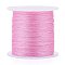 Polyester Braided Metallic Thread, for DIY Braided Bracelets Making and Embroidery, Pearl Pink, 0.4mm, 6-Ply, about 54.68 yards(50m)/roll