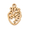 304 Stainless Steel Charms, Heart, Golden, 12.5x8x1mm, Hole: 1.2mm