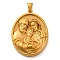 Religion Golden Tone 304 Stainless Steel Pendants, Oval Charm, Jesus, 40x26x6mm, Hole: 4.8x3mm