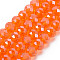 Electroplate Glass Beads Strands, Pearl Luster Plated, Faceted, Rondelle, Coral, 2.3~2.7x2mm, Hole: 0.4mm, about 135~140pcs/strand, 26~27cm