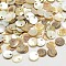Flat Round Natural Akoya Shell Pendants, Mother of Pearl Shell Pendants, Tan, 6x1mm, Hole: 1mm, about 1440pcs/bag