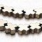 Electroplate Non-magnetic Synthetic Hematite Bead Strands, Cross, Antique Bronze Plated, 10x10x4mm, Hole: 1mm, about 45pcs/strand, 15.7 inch