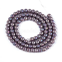 Гальванические непрозрачные стеклянные бусины&nbsp;GLAA-T032-P4mm-AB15