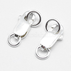 925 стерлингового серебра застежкой омар коготь&nbsp;STER-G019-05-8mm