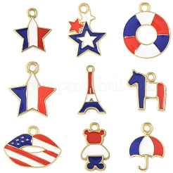 45 шт. 9 стиля эмалевые подвески из сплава ко Дню независимости&nbsp;FIND-FS0004-09