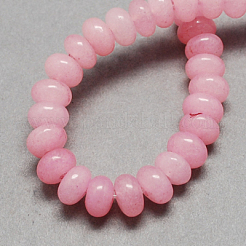 Натуральный белый нефритовый шарик нити G-R169-8x5mm-M