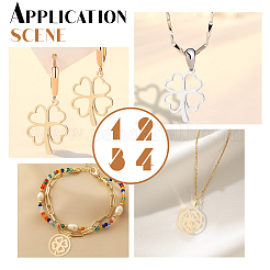 16 шт. 2 полых подвески из нержавеющей стали 201&nbsp;STAS-DC0001-01