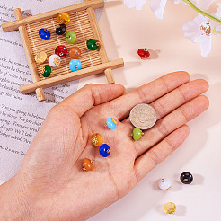 20 шт. 10-цветные подвески-рондели из искусственного нефрита&nbsp;FIND-TA0004-62