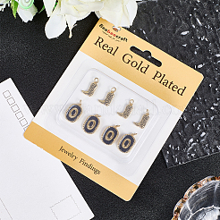 8 шт. 2 стиля латунных эмалевых подвесок&nbsp;KK-BBC0022-18