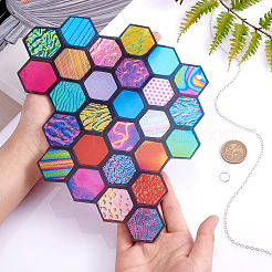 Подвеска в виде сот из полиметилметакрилата&nbsp;HJEW-WH0048-03S