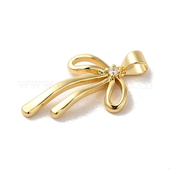 Латунные микропаве прозрачные подвески с фианитом&nbsp;LS-KK-R155-02G