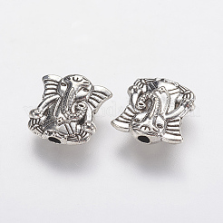 Сплавочные овальные бусины тибетского стиля &nbsp;LS-X-PALLOY-F202-27AS