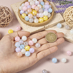 80шт 8 цвета непрозрачные акриловые бусины&nbsp;OACR-TA0001-23