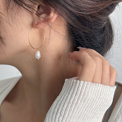 60 шт. двухцветная долговечная фурнитура для сережек-колец из латуни с покрытием&nbsp;KK-AN0001-01