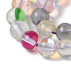 Гальванические нити из синтетических бусин из лунного камня&nbsp;G-C131-A01-01