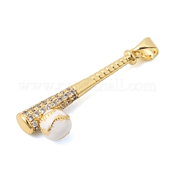 Латунные микропаве прозрачные подвески с фианитом&nbsp;KK-Z150-17G